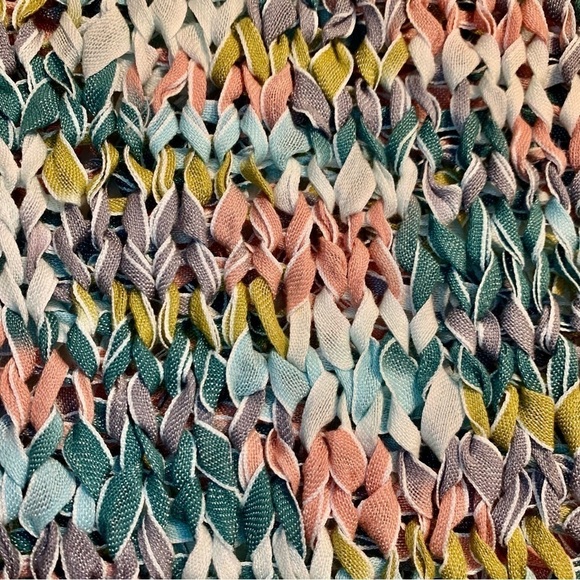 NEW Ocote Braided Top XS /S Pastel Multicolor Cotton/Poly Sleeveless Knit Design - Picture 10 of 13